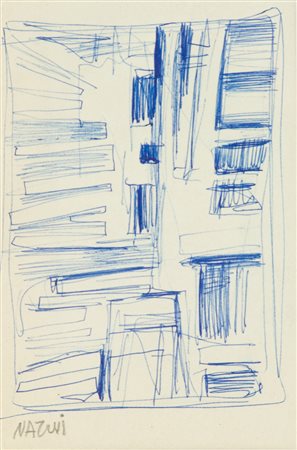 Gualtiero Nativi Studio, 1957 Biro su carta, cm. 14x10 Firmato in basso a...