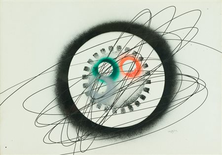 Roberto Crippa Spirale, 1970 Acrilico su carta, cm. 50x70 Firmato in basso a...