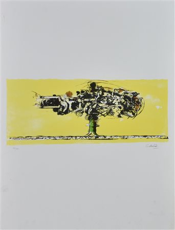 Graham Sutherland SENZA TITOLO litografia su carta, cm 76x56; es. 53/75 firma...