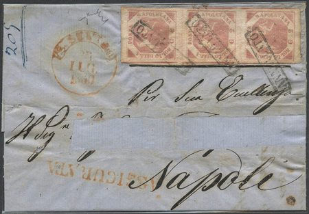 23.07.1860, lettera assicurata da S. Severo per Napoli affrancata per 6gr....