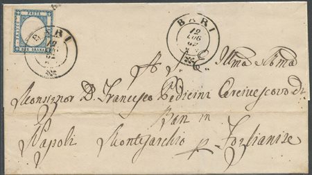 12.07.62, lettera da Bari per Foglianese affrancata con un 2gr. N.20c Azz....