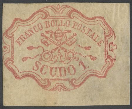 1852, 1sc. N.11 Rosa Caminio angolo di foglio nuovo con gomma, linguellato....