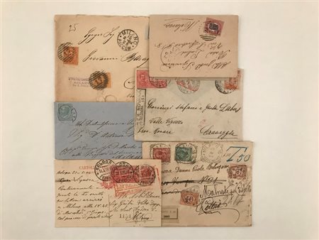 Italia, Grande accumulo di storia postale del periodo (1863/1930). Meritevole...