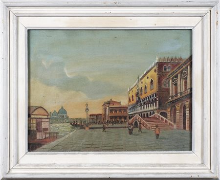 Palazzo Ducale. Olio su tavola. Cm 40,00 x 30,00. . Cornice presente