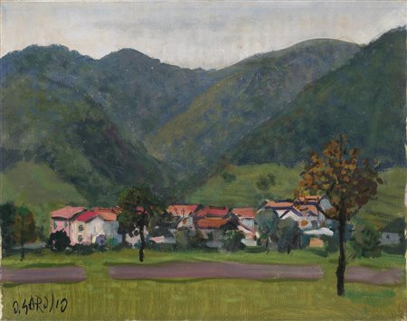 GAROSIO OTTORINO (1904 - 1980) Paesaggio. Olio su tela. Cm 45,00 x 35,00....