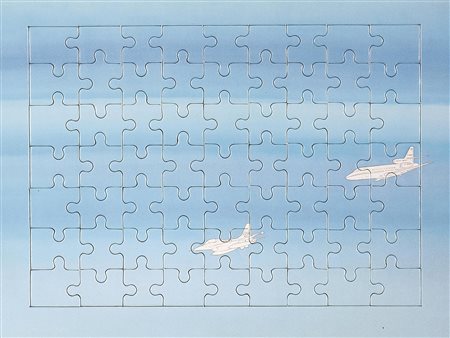 BOETTI ALIGHIERO (1940 - 1994) Cieli ad alta quota. 1992. Puzzle. Cm 27,50 x...