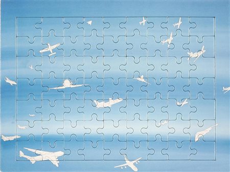 BOETTI ALIGHIERO (1940 - 1994) Cieli ad alta quota. 1992. Puzzle. Cm 27,50 x...