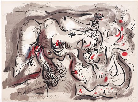 MASSON ANDRE' (1896 - 1987) Terra erotica. Litografia. Cm 66,00 x 49,50....