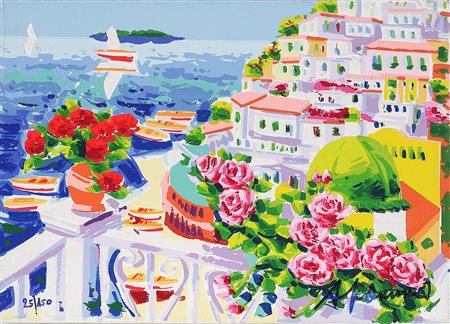 FACCINCANI ATHOS (n. 1951) Luce e profumo di rose intorno a Positano....