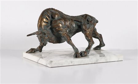 PICASSO PABLO (1881 - 1973) Toro miura. Bronzo. Cm 27,00 x 15,00. D'Apres. Su...