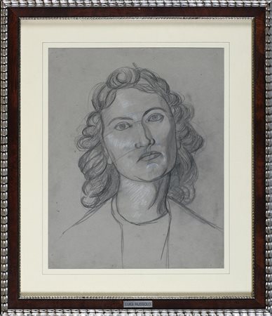 RUSSOLO LUIGI (1885 - 1947) Volto femminile. 1941. Matita su carta. Cm 32,00...