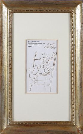 MANZU' GIACOMO (1908 - 1991) Senza titolo. Inchiostro su carta. Cm 13,00 x...