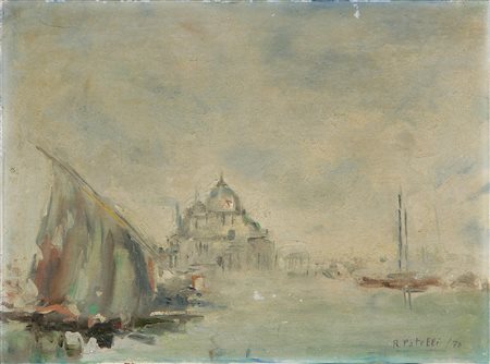 PATELLI ROBERTO Venezia, isola di S. Giorgio. 1978. Olio su tela. Cm 40,00 x...