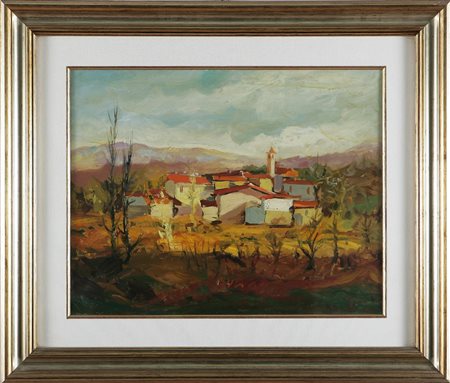 PATELLI ROBERTO Maresana. Olio su tela. Cm 48,50 x 38,50. . Cornice presente