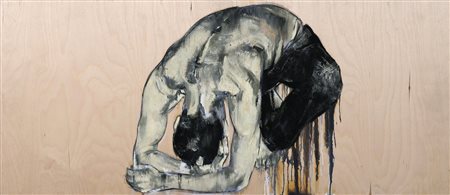 PHO (MARCO GRASSI) (n. 1966) Into the grave. 2003. Olio su tavola. Cm 90,00 x...