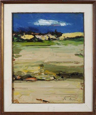 SCATIZZI SERGIO (1918 - 2009) Senza titolo. Olio su tavola. Cm 40,00 x 50,00....