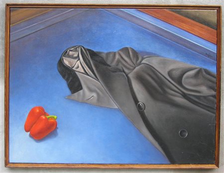 BAFICO ENRICO (n. 1943) La visita. 1997. Olio su tela. Cm 80,00 x 60,00....