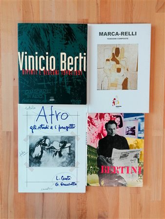 AUTORI VARI (BERTINI, VINICIO BERTI, AFRO, MARCA-RELLI) - Lotto unico di 4 cataloghi