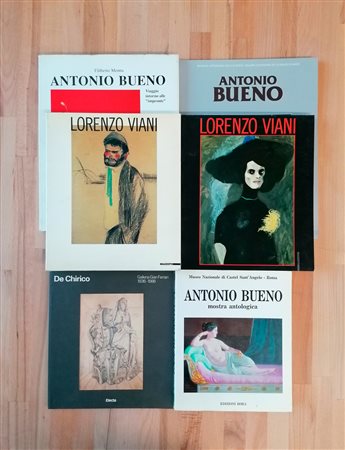ARTISTI VARI (ANTONIO BUENO, LORENZO VIANI, DE CHIRICO) - Lotto unico di 6 cataloghi