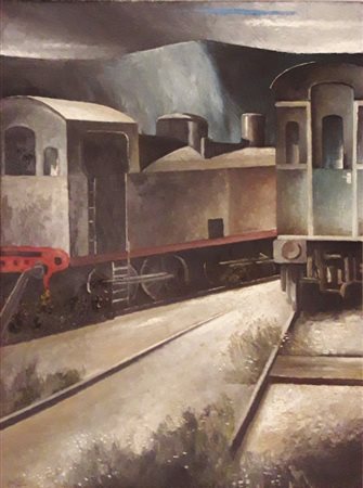 SCUFFI MARCELLO Pistoia 1948 “Binari Morti – la locomotiva”