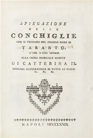 CAPECELATRO, Giuseppe (1744-1836) - Spiegazione delle conchiglie che si trovano