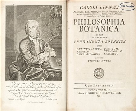 LINNE', Carl von (1707-1778) - Philosophia botanica. Stoccolma: Godofr. Kiesewe