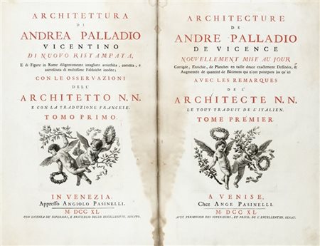 PALLADIO, Andrea (1508-1580) - Architettura - [solo primi 3 tomi]. Venezia: Ang