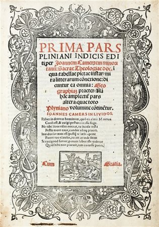 PLINIO, Gaio Secondo (23-79 d.C.) - Naturae historiarum libri XXXVII.. Prima pa