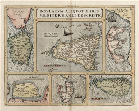 ORTELIUS, Abraham (1527-1598) - Insularum Aliquot Maris Mediterranei Descriptio