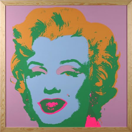 WARHOL ANDY (1928 - 1987) Marilyn. Serigrafia. Cm 91,00 x 91,00. Al retro...