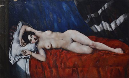 Primo Conti (1900-1988) Nudo di ballerina dormiente 1926