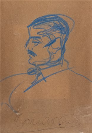 Lorenzo Viani (Viareggio 1882-Ostia 1936), Profilo di uomo, 1921