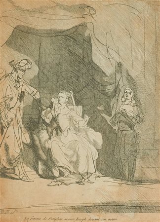 Van Rijn Rembrandt (Leida 1606-Amsterdam 1669), La femme de Putiphar accuse Joseph devant son mari