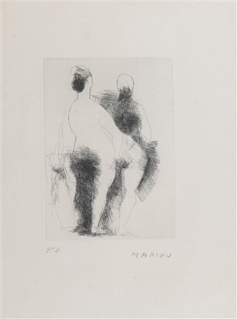 Marino Marini (Pistoia 1901-Viareggio 1980), Due pomone, 1956