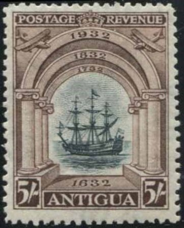 1921, Antigua, King George V, 