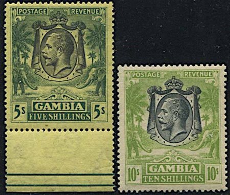 1922/1929, Gambia, King George V, 