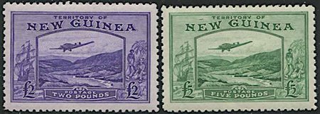 1935, New Guinea, £2 and £5 (S.G. 204/205), 