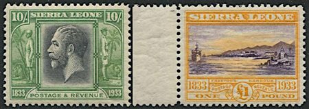 1933, Sierra Leone, King George V, Centenary of Abolition of Slavery, 