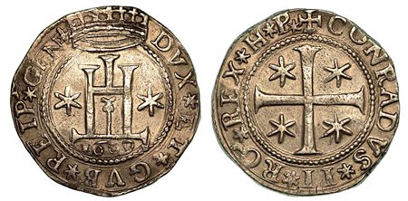 GENOVA. Dogi biennali, 1528-1797., Mezzo scudo 1609.