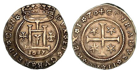 GENOVA. Dogi biennali, 1528-1797., Quarto di scudo 1617.