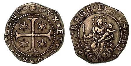 GENOVA. Dogi biennali, 1528-1797., Quarto di scudo 1640.