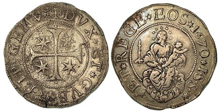 GENOVA. Dogi biennali, 1528-1797., Scudo 1670.