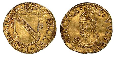 LUCCA. Repubblica (1369-1799)., Scudo d'oro del Sole, armetta Gentili.