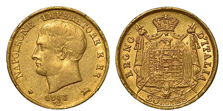 MILANO. Napoleone I, 1801-1815., 20 Lire 1811.