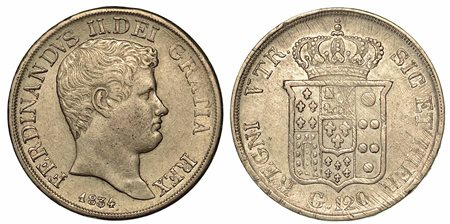 NAPOLI. Ferdinando II, 1830-1859., 120 Grana 1834.