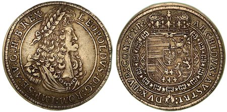 AUSTRIA. Leopold I, 1657-1705., 1/2 Thaler s.d.