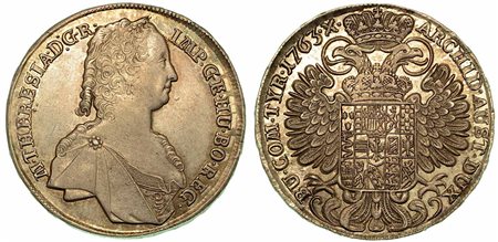 AUSTRIA. Maria Theresia, 1740-1780., Thaler 1763.