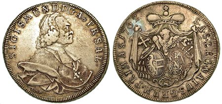 AUSTRIA - SALISBURGO. Sigismund III, 1753-1771., Thaler 1762.