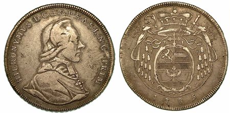 AUSTRIA - SALISBURGO. Hieronymus, 1772-1803., Thaler 1785.