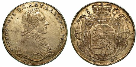 AUSTRIA - SALISBURGO. Hieronymus, 1772-1803., Thaler 1802.